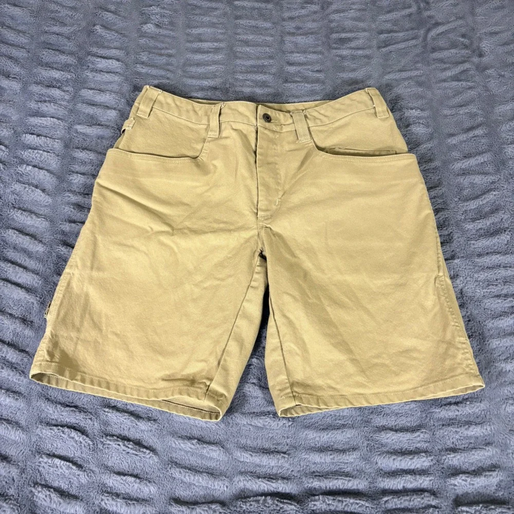 1620 Workwear Mens 34 Khaki Cordura NYCO Canvas Utility Shorts Made in USA AT233